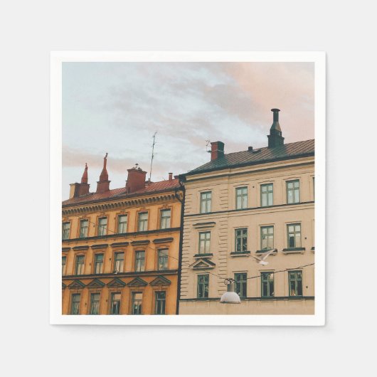 Stockholmer Stadtbild Serviette (Vorderseite)