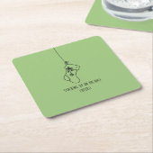 Stocking up on holiday cheers! rechteckiger pappuntersetzer (angewinkelt)