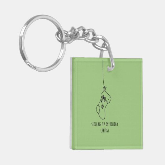 Stocking up on holiday cheers! schlüsselanhänger (Vorderseite links)