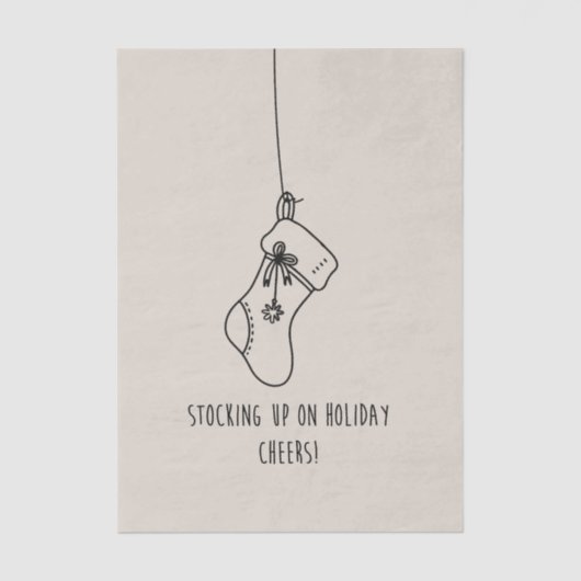 Stocking up on holiday cheers! seidenpapier (Vorderseite)