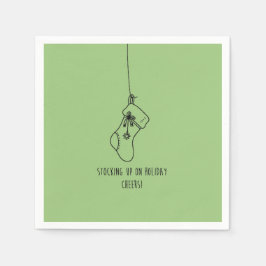 Stocking up on holiday cheers! serviette