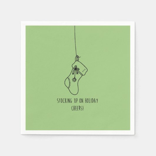 Stocking up on holiday cheers! serviette (Vorderseite)
