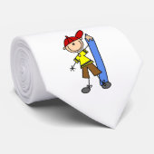 Stockjunge mit Bleistift Krawatte (Gerollt)