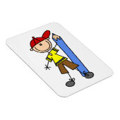 Stockjunge mit Bleistift Magnet (Rechte Seite)