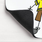 Stockjunge mit Bleistift Mousepad (Ecke)