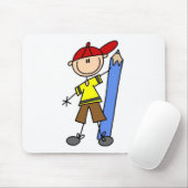 Stockjunge mit Bleistift Mousepad (Mit Mouse)