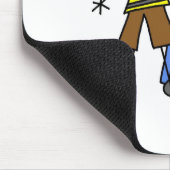 Stockjunge mit Bleistift Mousepad (Ecke)
