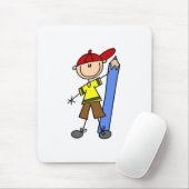 Stockjunge mit Bleistift Mousepad (Mit Mouse)