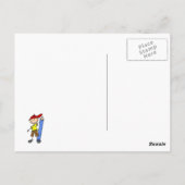 Stockjunge mit Bleistift Postkarte (Rückseite)