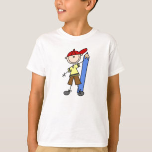 Stockjunge mit Bleistift T-Shirt