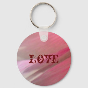 Stockmalve 10 abstrakt 3 Love Button Schlüsselanhänger