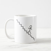 Stockmann, der oben die Treppen-Tasse geht