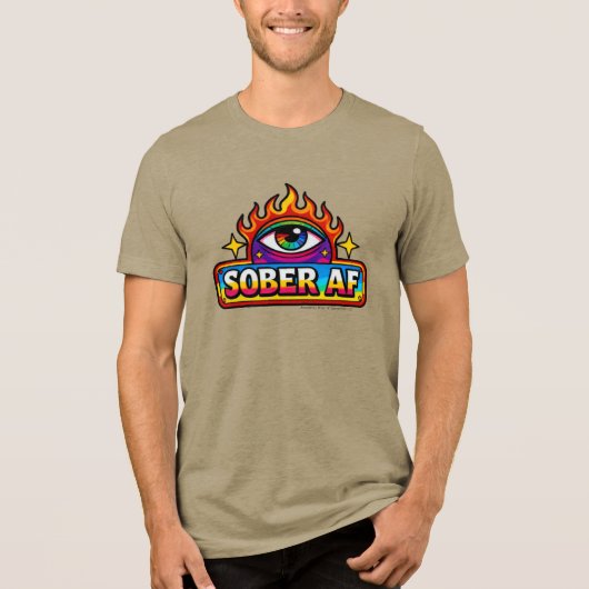 Stocknüchtern - Tri-Blend shirt (Vorderseite)