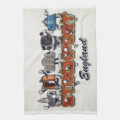 Stockport-Cartooncharaktere Geschirrtuch (Vertikal)