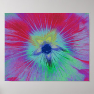 Stockrosen-Blume Helle Lichter Druck Poster