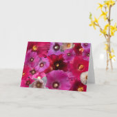 Stockrosen-Blüten-Collage Karte (Gelbe Blume)