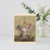 Stockrosen  postkarte (Stehend Vorderseite)
