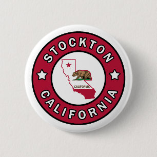 Stockton California Button