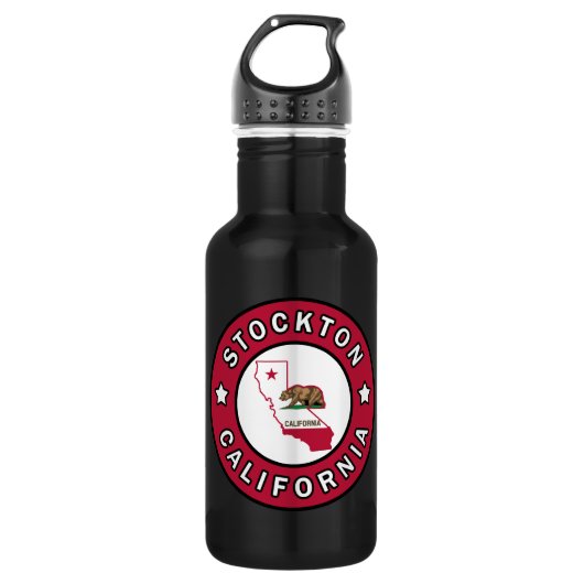 Stockton California Edelstahlflasche (Vorderseite)
