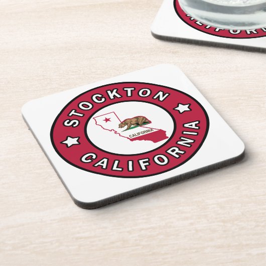 Stockton California Getränkeuntersetzer (Linke Seite)