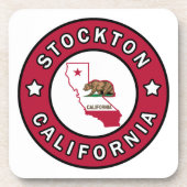 Stockton California Getränkeuntersetzer (Vorderseite)