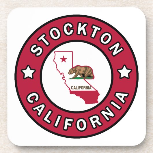 Stockton California Getränkeuntersetzer (Vorderseite)