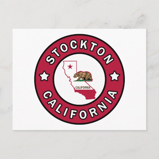 Stockton California Postkarte (Vorderseite)