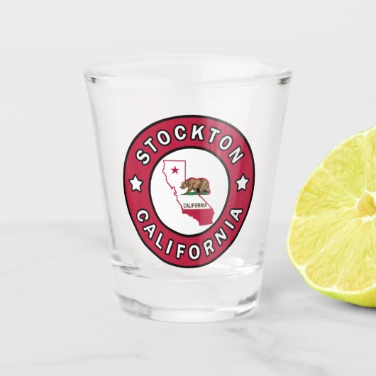 Stockton California Schnapsglas (Vorderseite)
