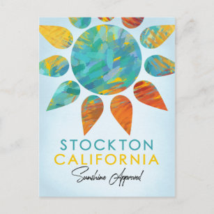 Stockton California Sunshine Travel Postkarte