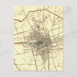 Stockton California Vintag Map Postkarte
