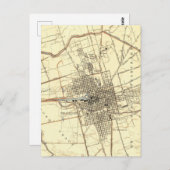 Stockton California Vintag Map Postkarte (Vorne/Hinten)