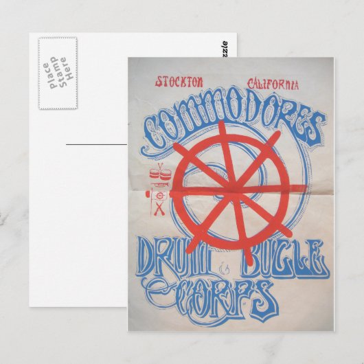 Stockton Commodores Drum and Bugle Corps Postkarte (Vorne/Hinten)