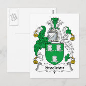 Stockton Familienwappen Postkarte (Vorne/Hinten)
