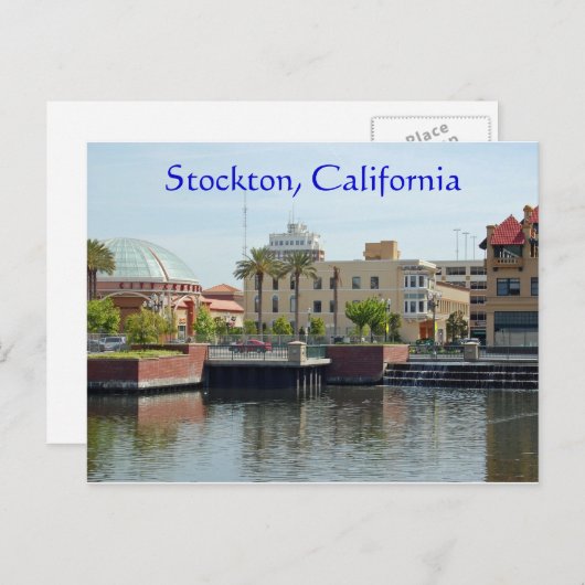 Stockton, Kalifornien Postkarte (Vorne/Hinten)