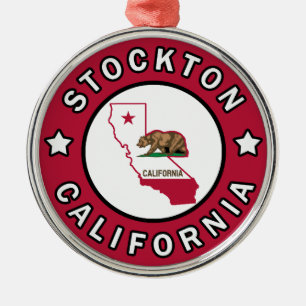 Stockton Kalifornien Silbernes Ornament