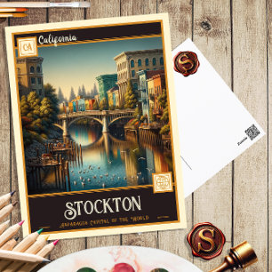 Stockton, Kalifornien   Vintage Postkarte