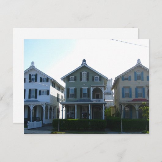 Stockton viktorianische Reihe in Cape May Postkarte (Vorne/Hinten)
