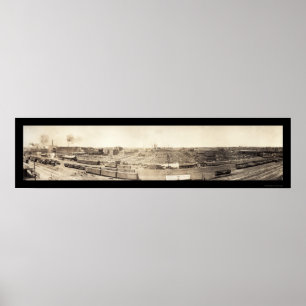 Stockyards Süd-Omaha-Foto 1908 Poster