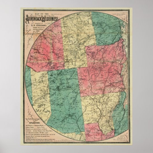 Stoddard Adirondacks 1883 Poster (Vorne)