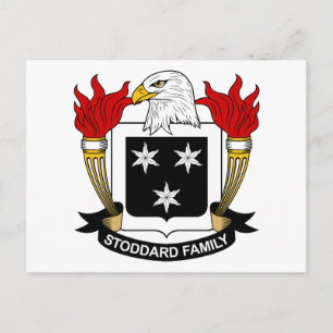 Stoddard Familienwappen Postkarte