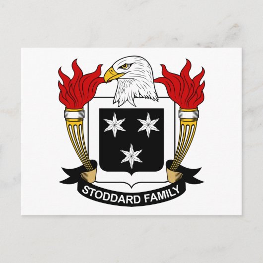 Stoddard Familienwappen Postkarte (Vorderseite)
