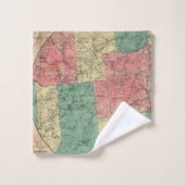 Stoddard's Map of the Adirondack Wilderness, 1883 Badhandtuch Set (Waschlappen)
