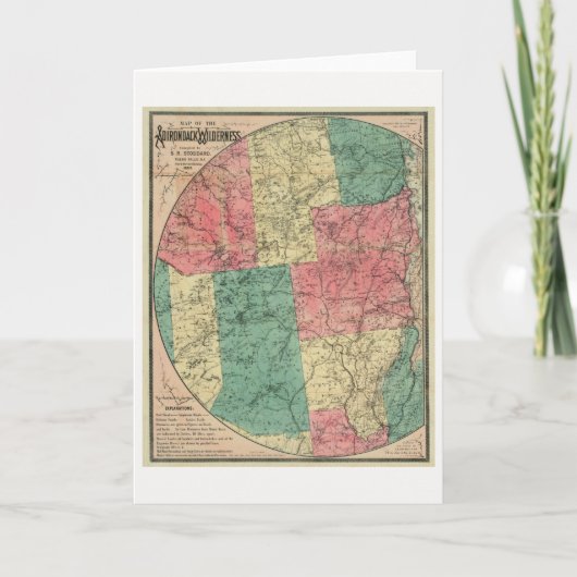 Stoddard's Map of the Adirondack Wilderness, 1883 Karte (Vorderseite)