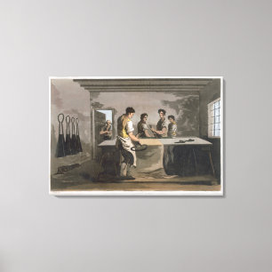 Stoff-Aufbereiter, von "Kostüm von Yorkshire" Leinwanddruck