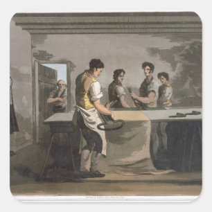 Stoff-Aufbereiter, von "Kostüm von Yorkshire" Quadratischer Aufkleber