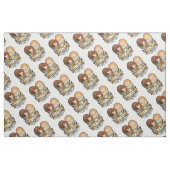 Stoff aus Personalisiertem Foto mit süßem Herzen (Fat Quarter (45,7 x 55,9 cm))