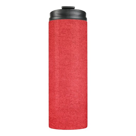 Stoff aus rotem Stoff Thermosbecher (Vorderseite)