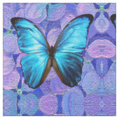 Stoff - Blauer Schmetterling auf Hydrangea (Nahaufnahme)