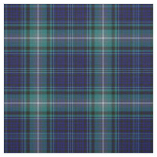 Stoff - Blauer und grüner Tartan