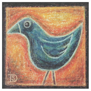 Stoff, Blauer Vogel Stoff